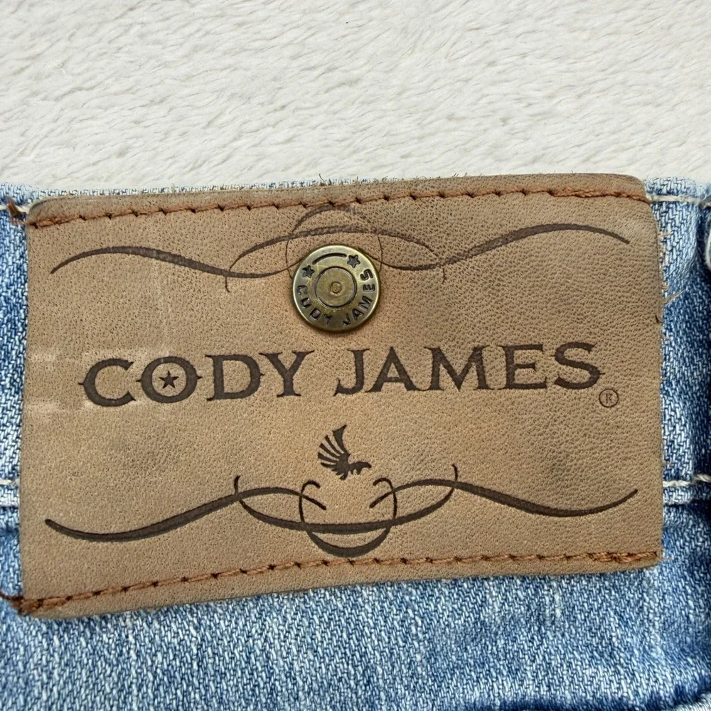 Cody James Jeans Mens 40x32 Blue Light Wash Straight Leg Stretch Western Denim